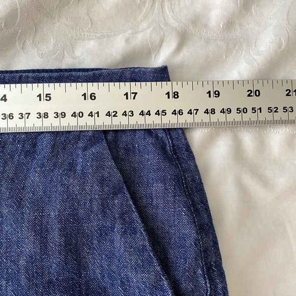 Old Navy Women's Blue Linen Blend Casual Walking Shorts Size 12 Beach‎ Boardwalk - Picture 7 of 11